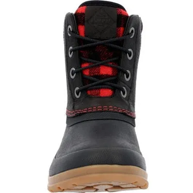 Muck Women's Originals Leather Duck Lace Waterproof Outdoor Boot - Black - ODLW6PLD