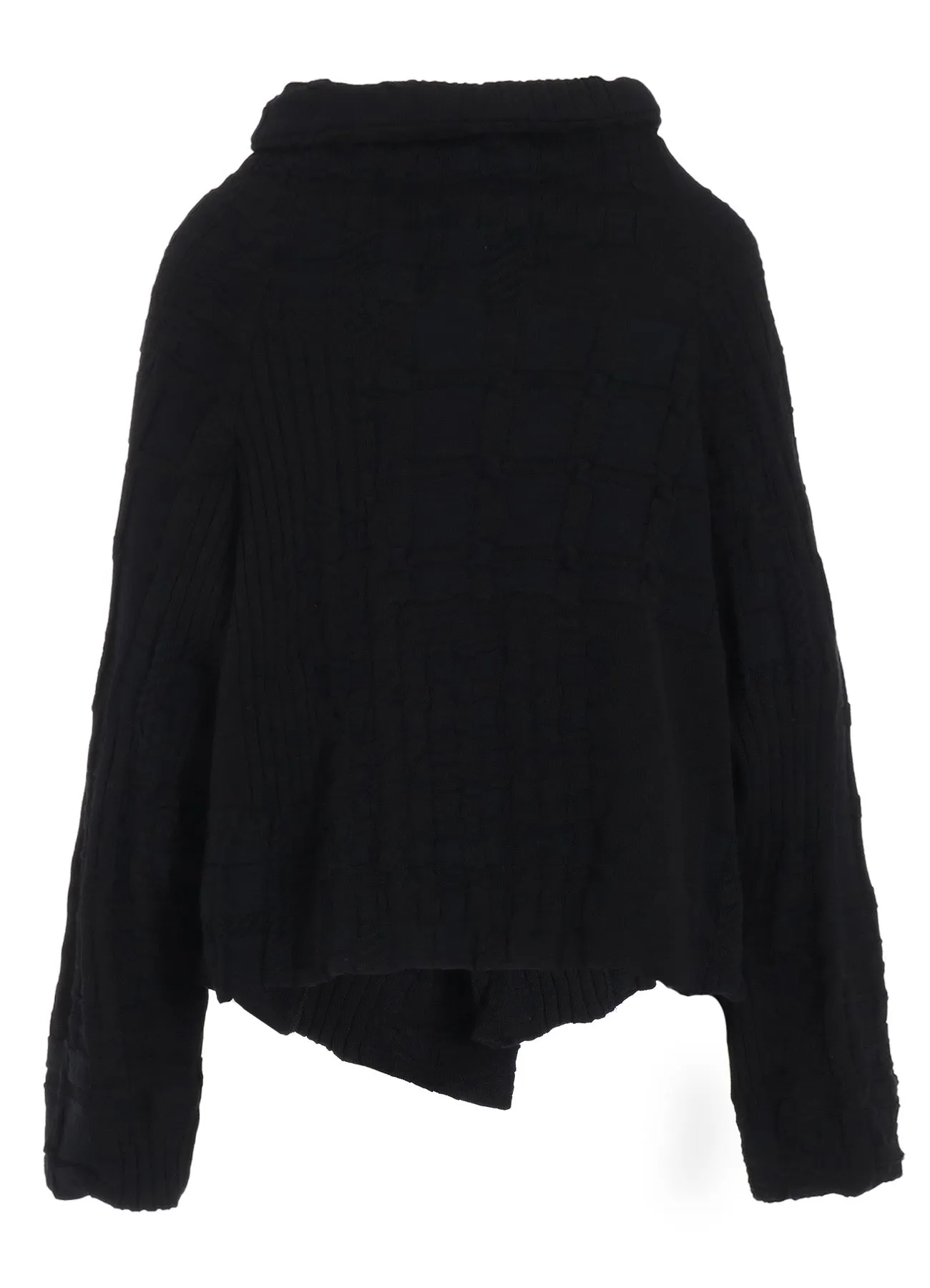 MULTI PLAID LINKS STITCH ASYMMETRIC JACKET