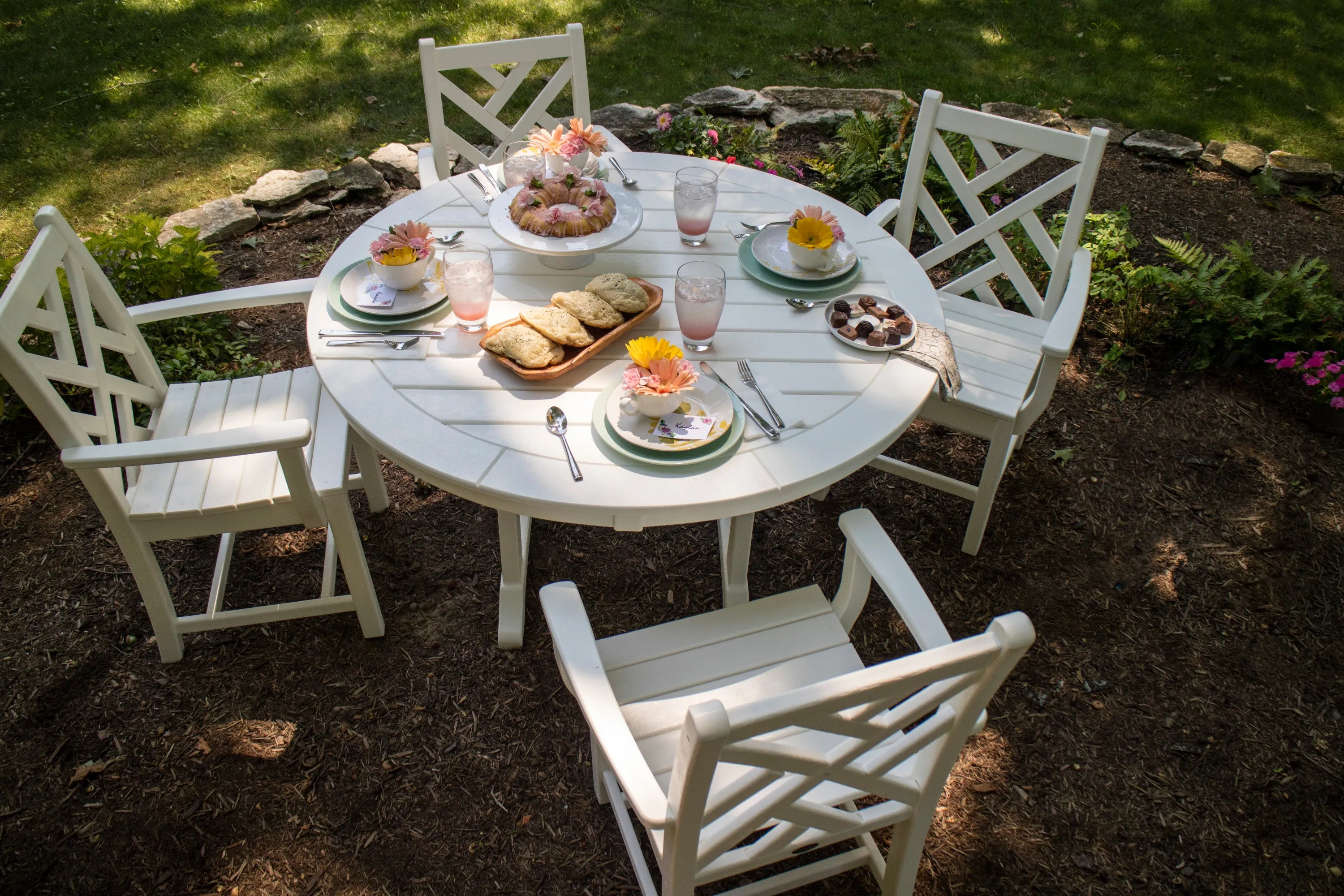 Nautical Trestle 48" Round Dining Table