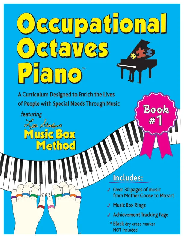 Occupational Octaves Piano Book Special Needs Music Instruction Lessons Method Book 1