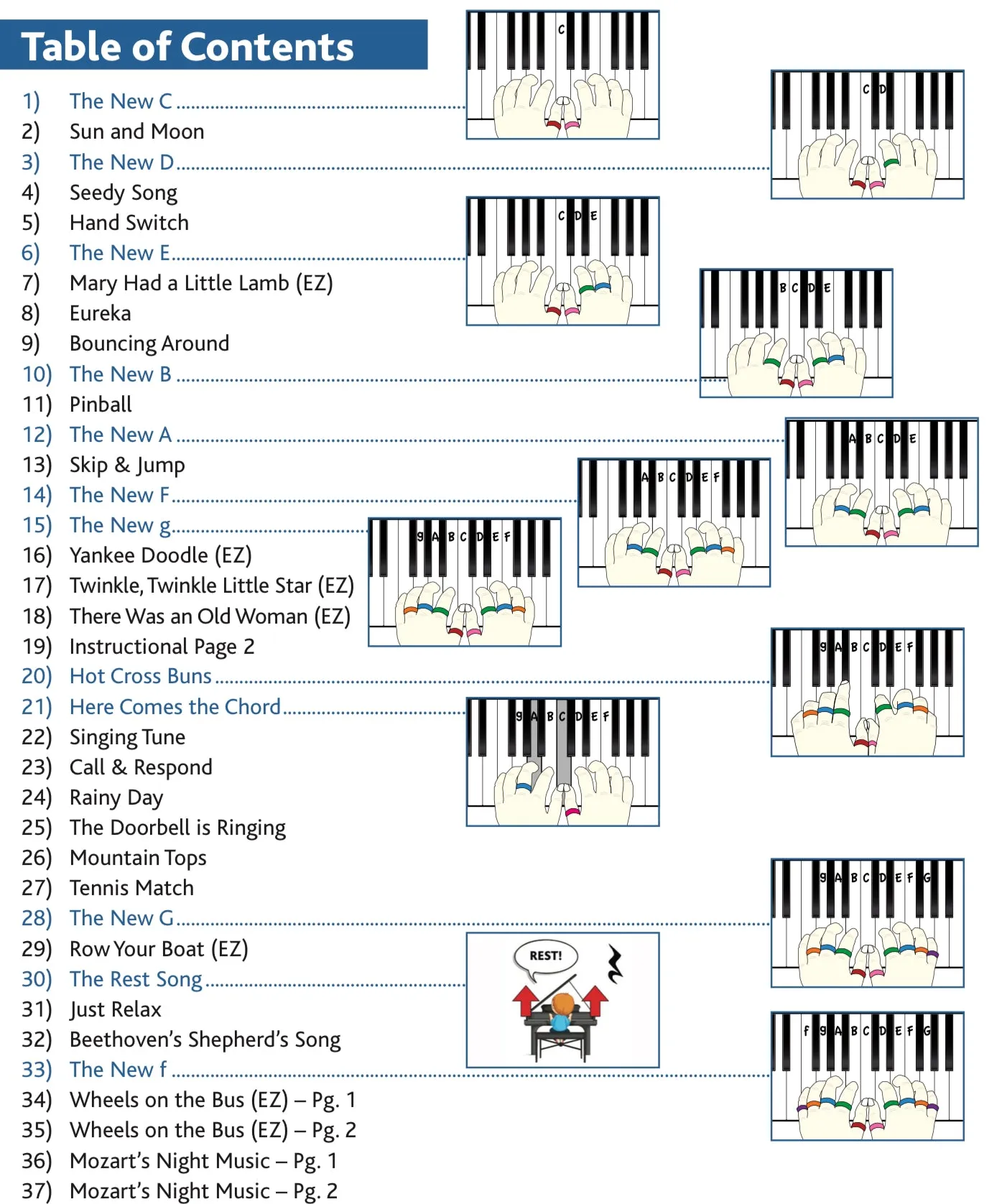 Occupational Octaves Piano Book Special Needs Music Instruction Lessons Method Book 1
