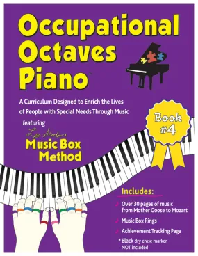 Occupational Octaves Piano Book Special Needs Music Instruction Lessons Method Book 4