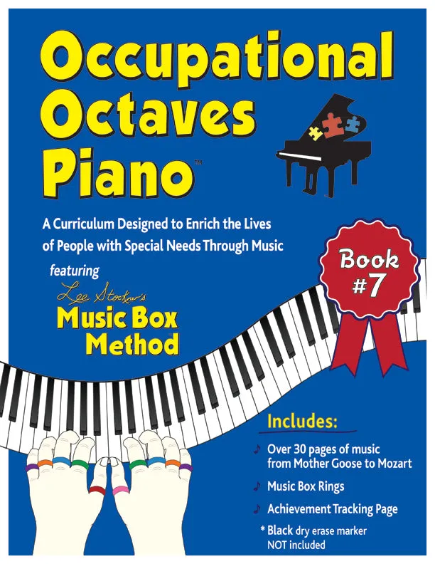 Occupational Octaves Piano Book Special Needs Music Instruction Lessons Method Book 7