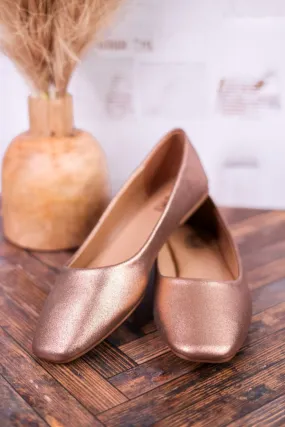 Over It Metallic Bronze Flats FINAL SALE