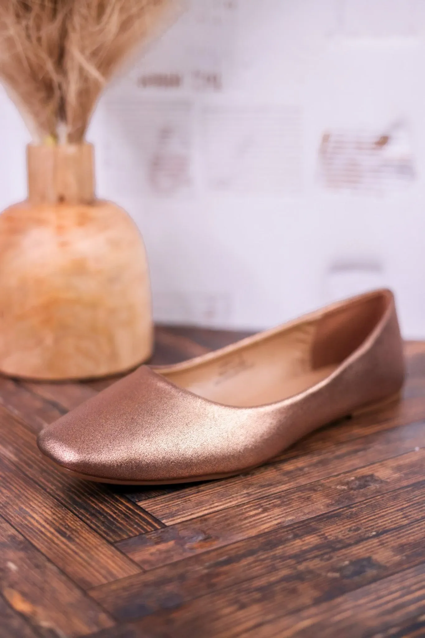 Over It Metallic Bronze Flats FINAL SALE