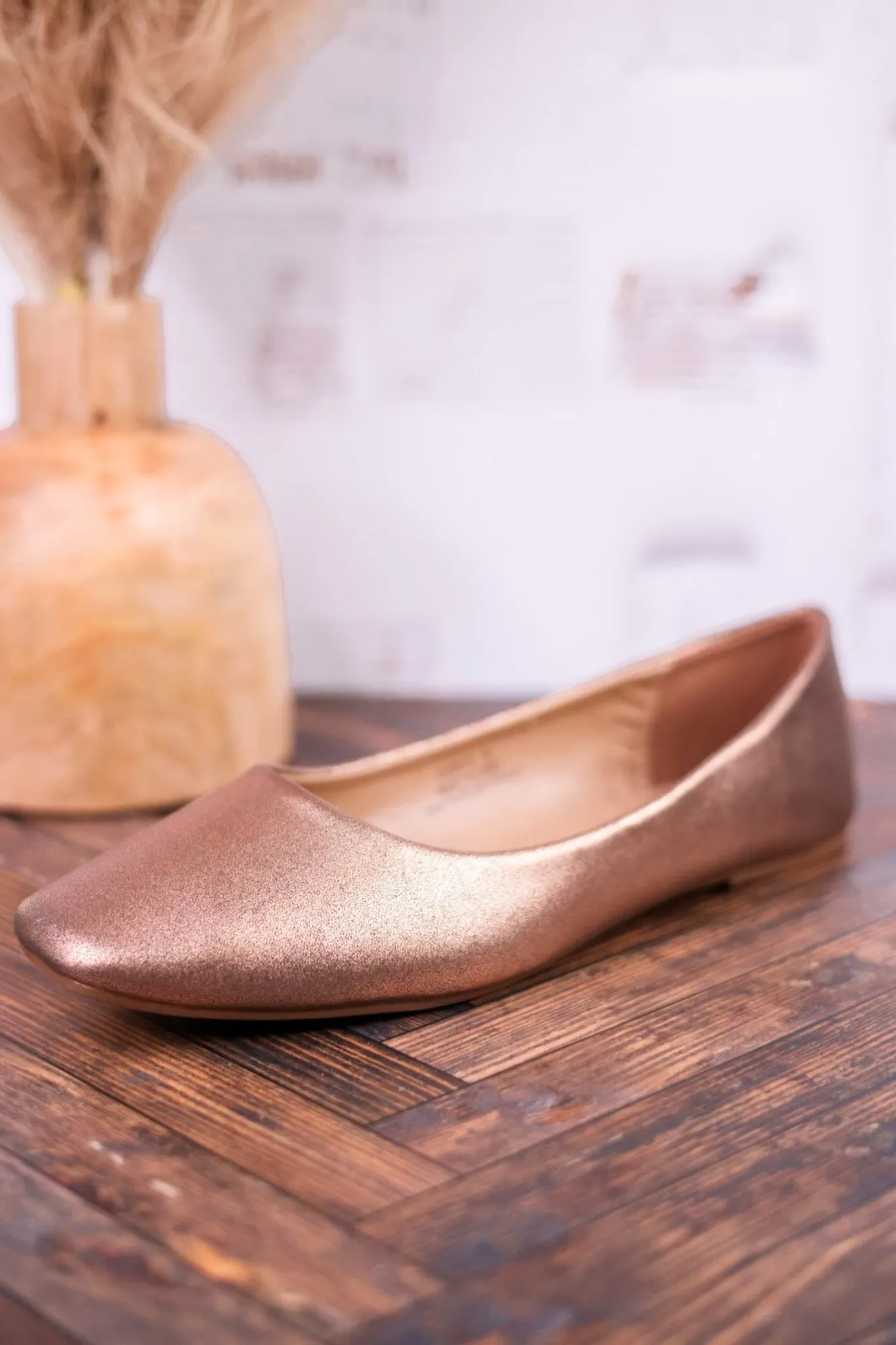 Over It Metallic Bronze Flats FINAL SALE
