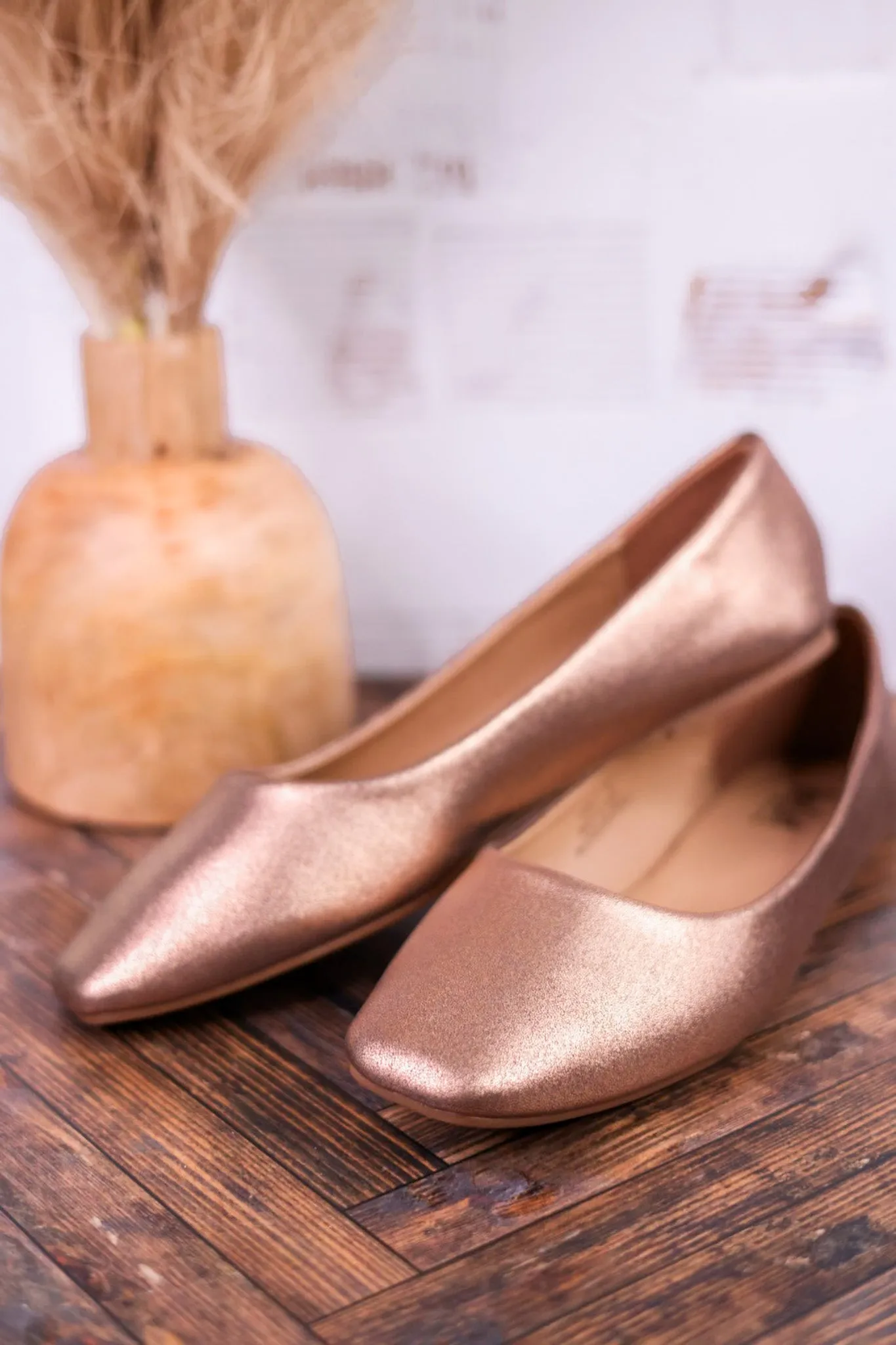 Over It Metallic Bronze Flats FINAL SALE