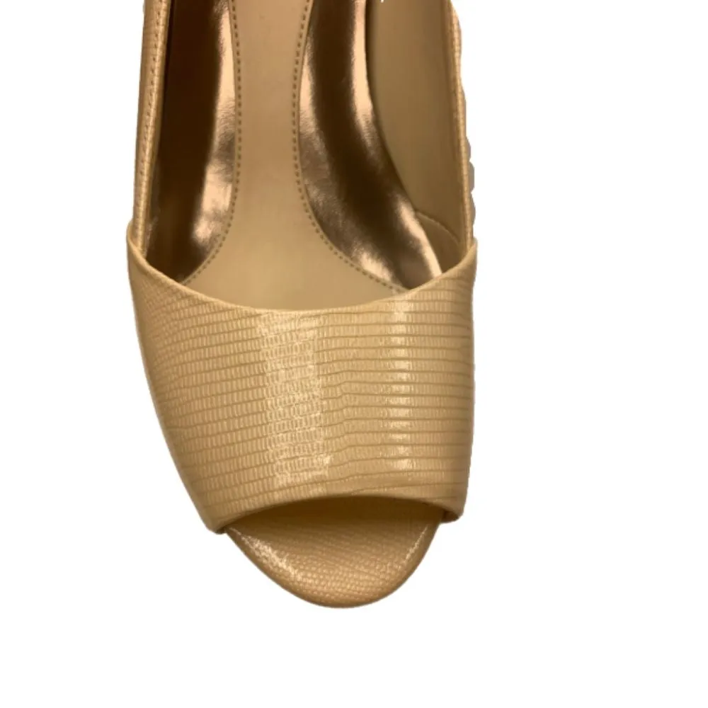 Parisa Pale Pink New Patent Lizard Calvin Klein Pumps