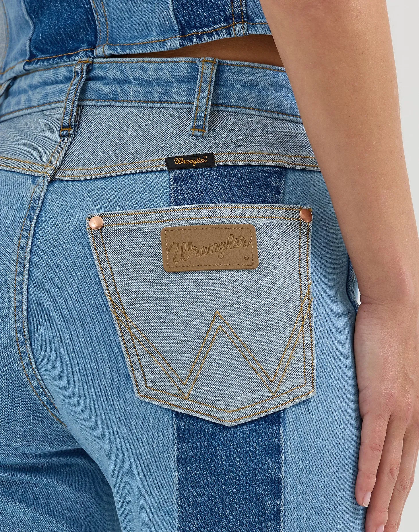 Patchwork Jeans in Patchwork Blue