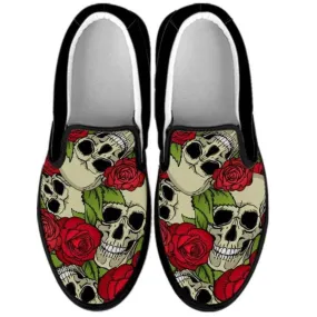 Roses & Skulls Slip-Ons