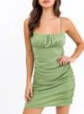 Ruch Peasant Spaghetti Strap Mini Dress
