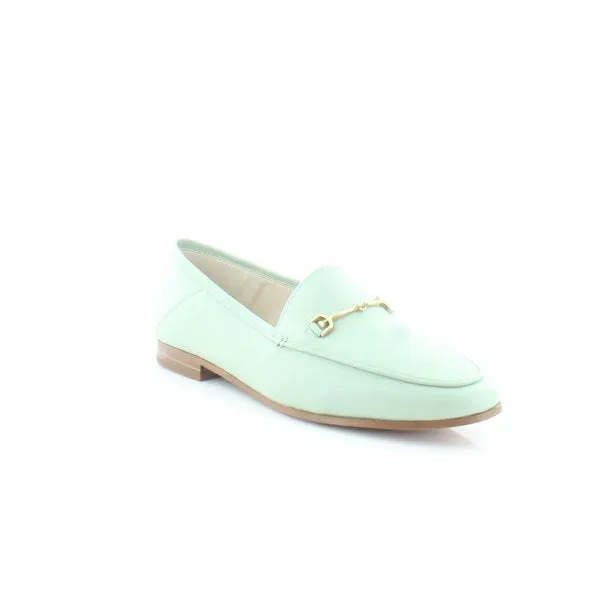 Sam Edelman Loraine Seaglass Green Leather Classic Almond Toe Slip On Loafers