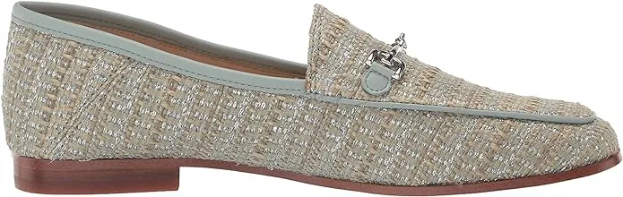 Sam Edelman Loraine Tide Blue Multi Classic Chain Detailed Vamp Flats Loafers