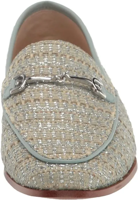 Sam Edelman Loraine Tide Blue Multi Classic Chain Detailed Vamp Flats Loafers