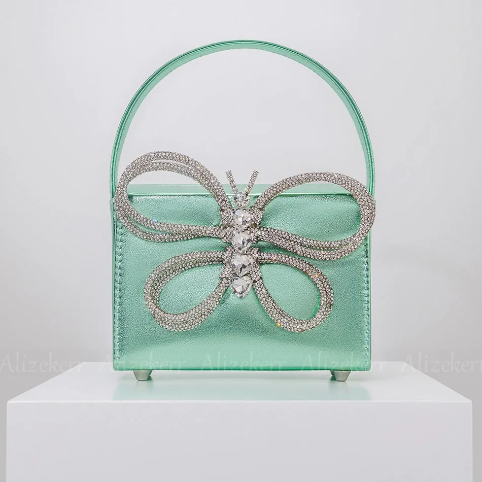 Siria Crystal Butterfly Bow Evening Bags - 8 Colors