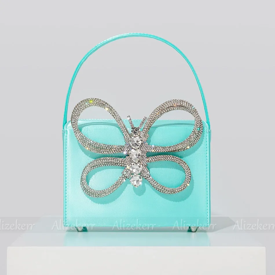 Siria Crystal Butterfly Bow Evening Bags - 8 Colors