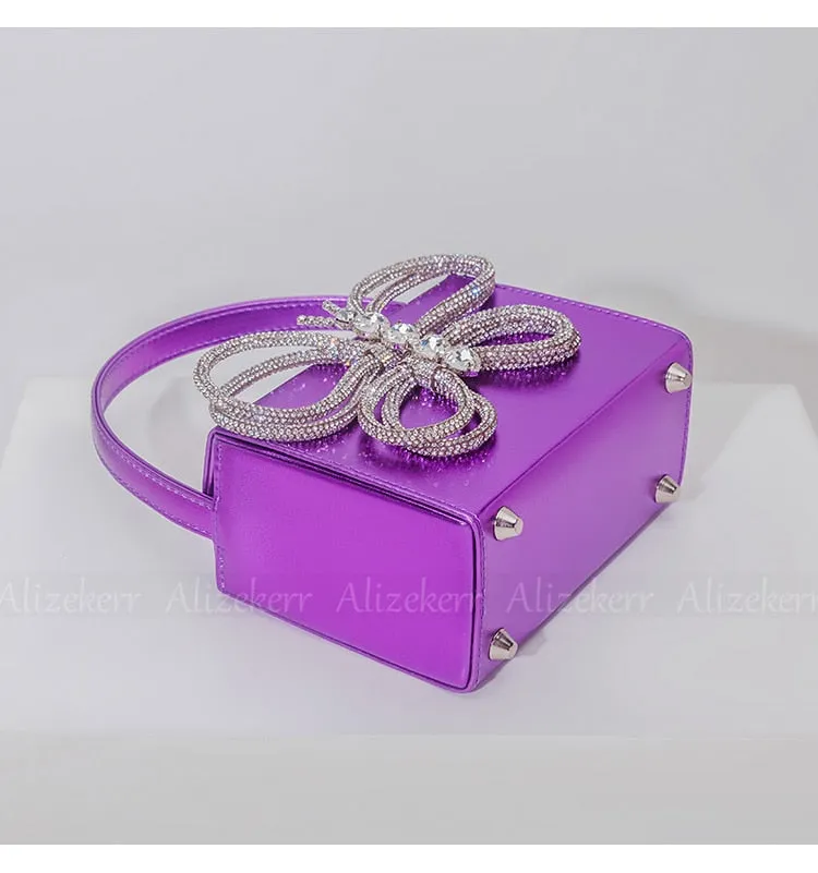 Siria Crystal Butterfly Bow Evening Bags - 8 Colors