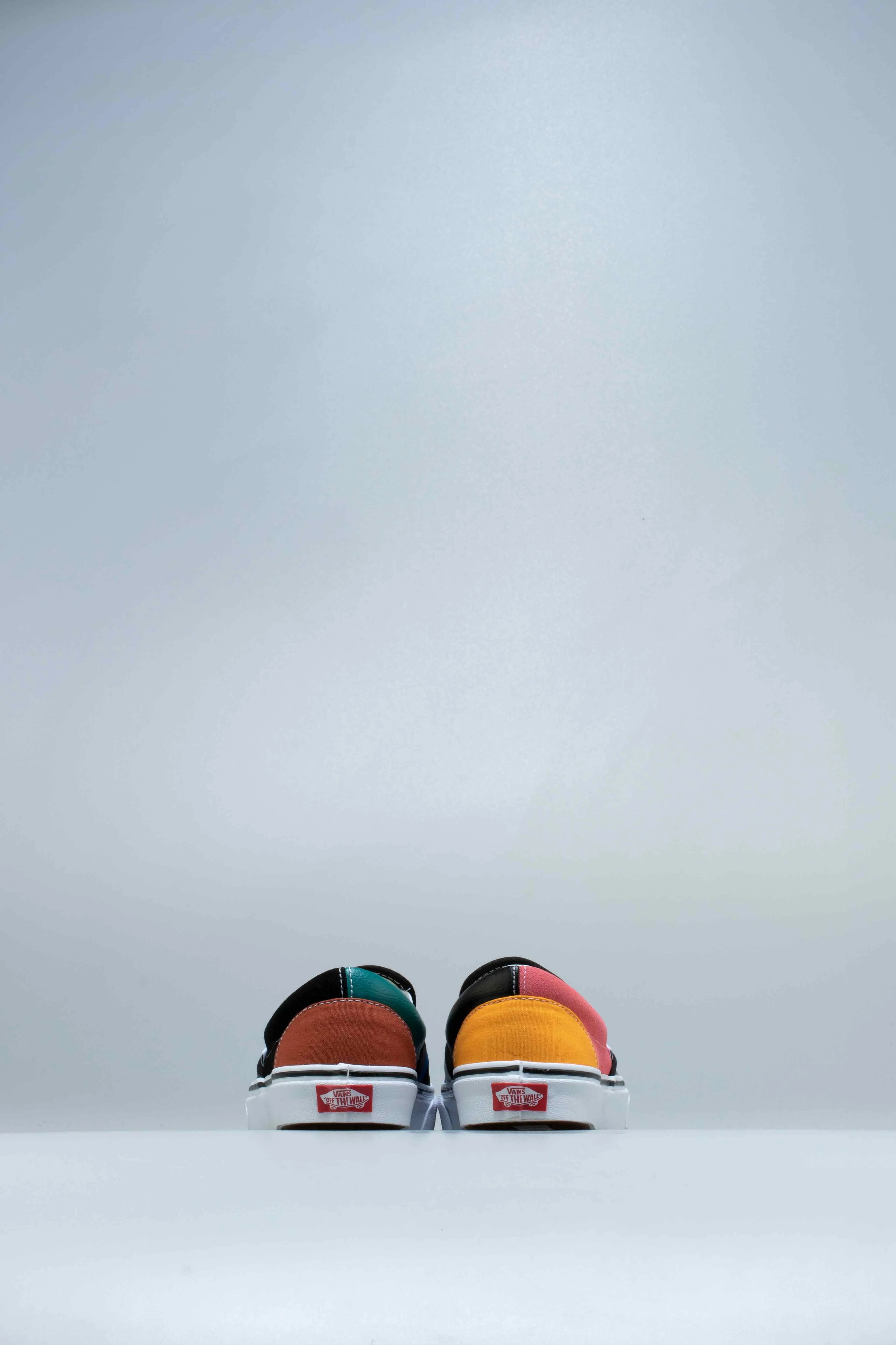 Slip On Patchwork Mens Shoe - Multi/White