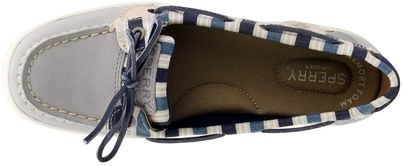 Sperry Women's Angelfish Stripe Boat Shoe Grey