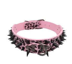 Spiked Studded Leather Collar