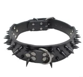 Spiked Studded Leather Collar