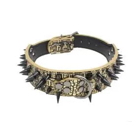 Spiked Studded Leather Collar