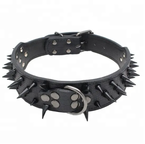 Spiked Studded Leather Collar