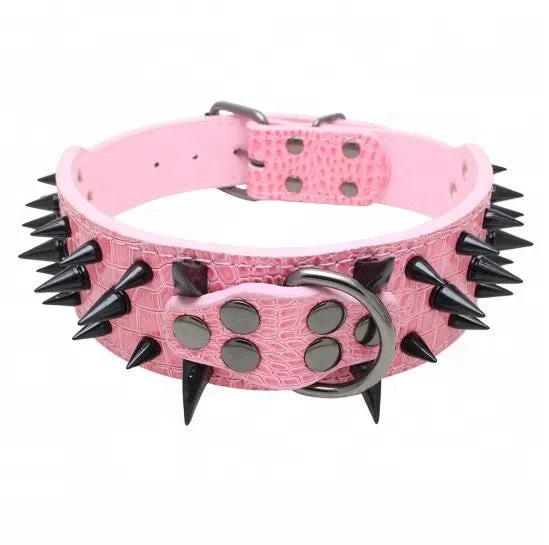 Spiked Studded Leather Collar