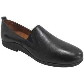 Strive Black Florence Slip On High Vamp Loafer Flats Size Us