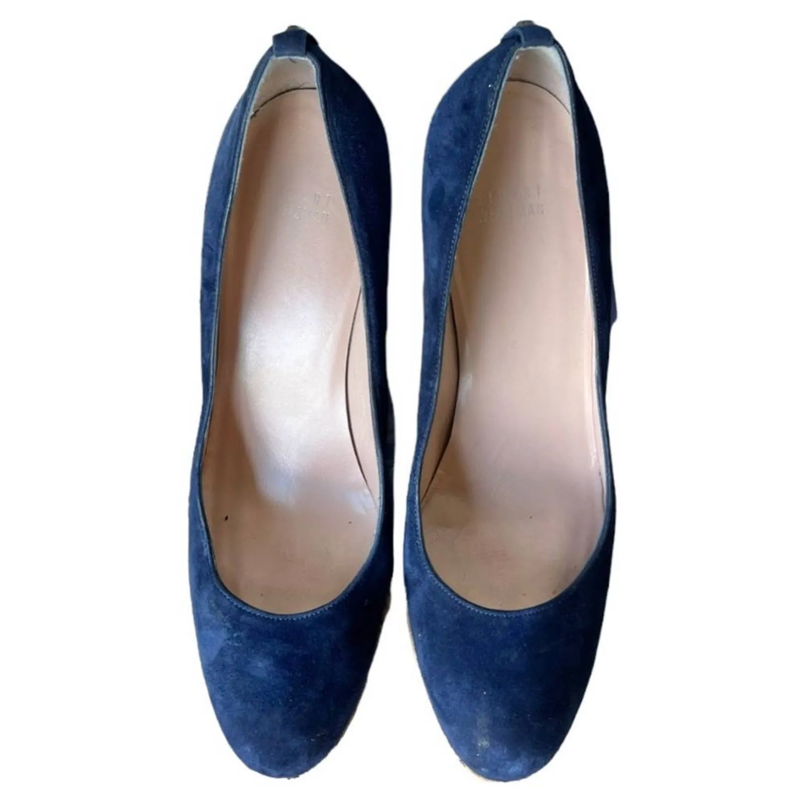 Stuart Weitzman Corkswoon Wedge Espadrilles Size 8.5 Navy New