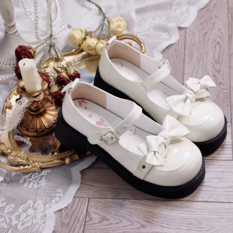 Sweet Round Toe With Bow Lolita Shoes