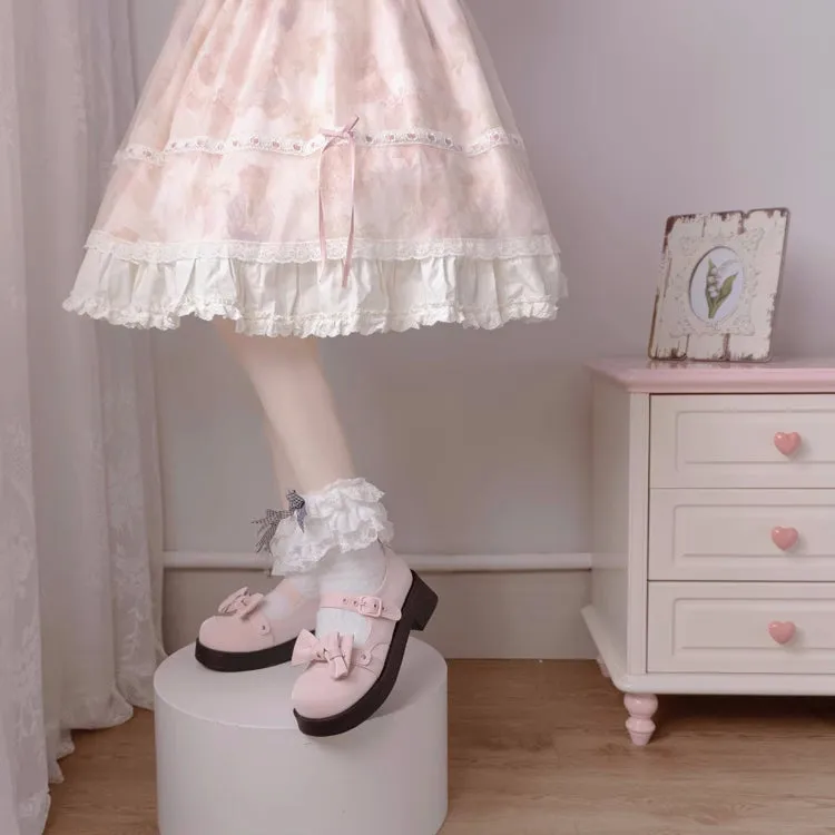 Sweet Round Toe With Bow Lolita Shoes