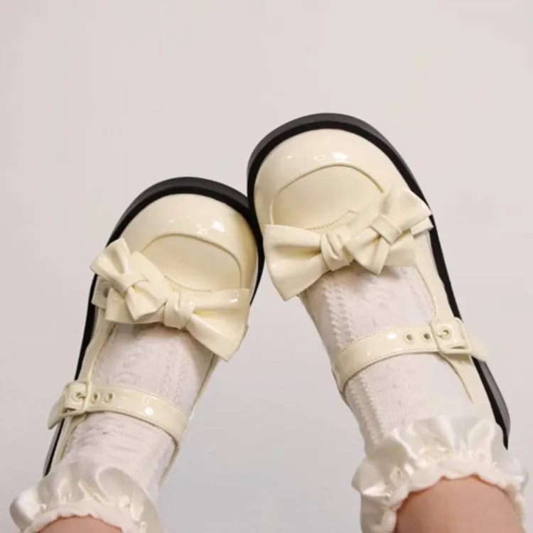 Sweet Round Toe With Bow Lolita Shoes
