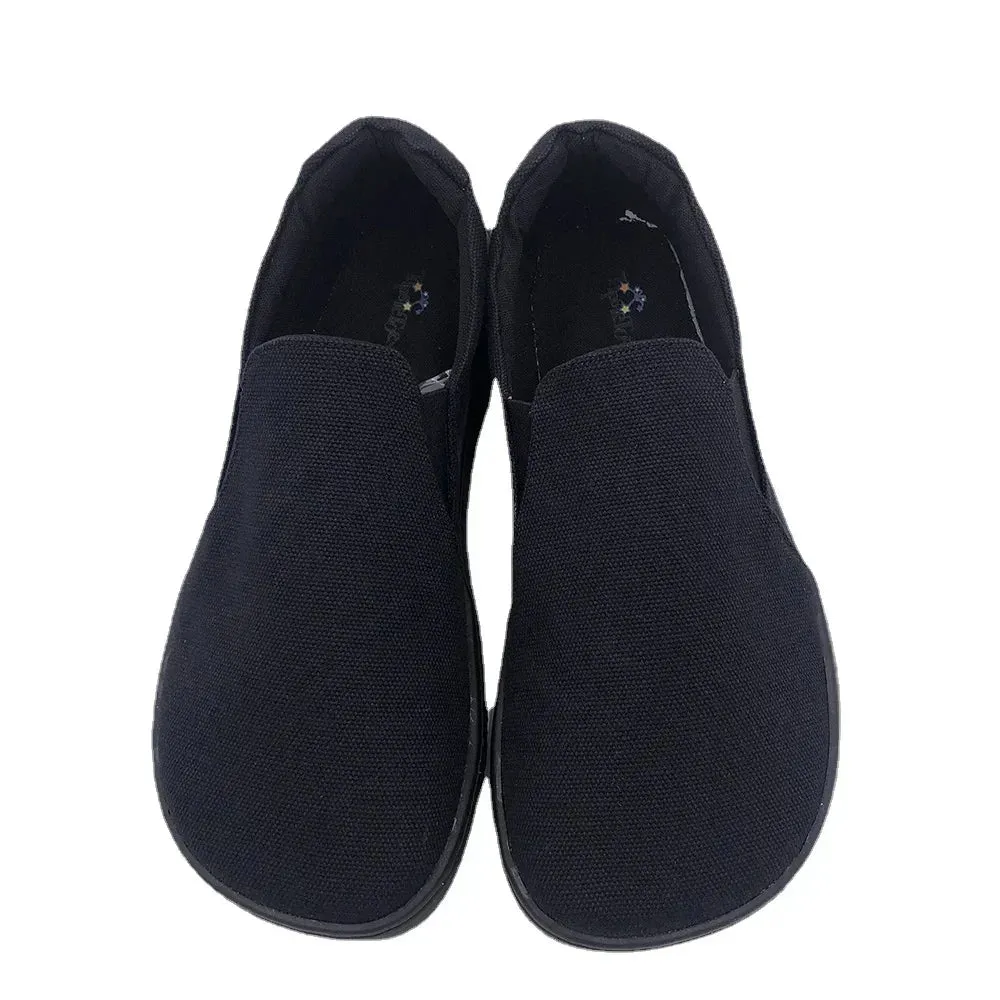 Tipsietoes Spring Barefoot Canvas Flats for Women - Zero Drop Sole, Wide Toe Box, Lightweight Minimalist Shoes