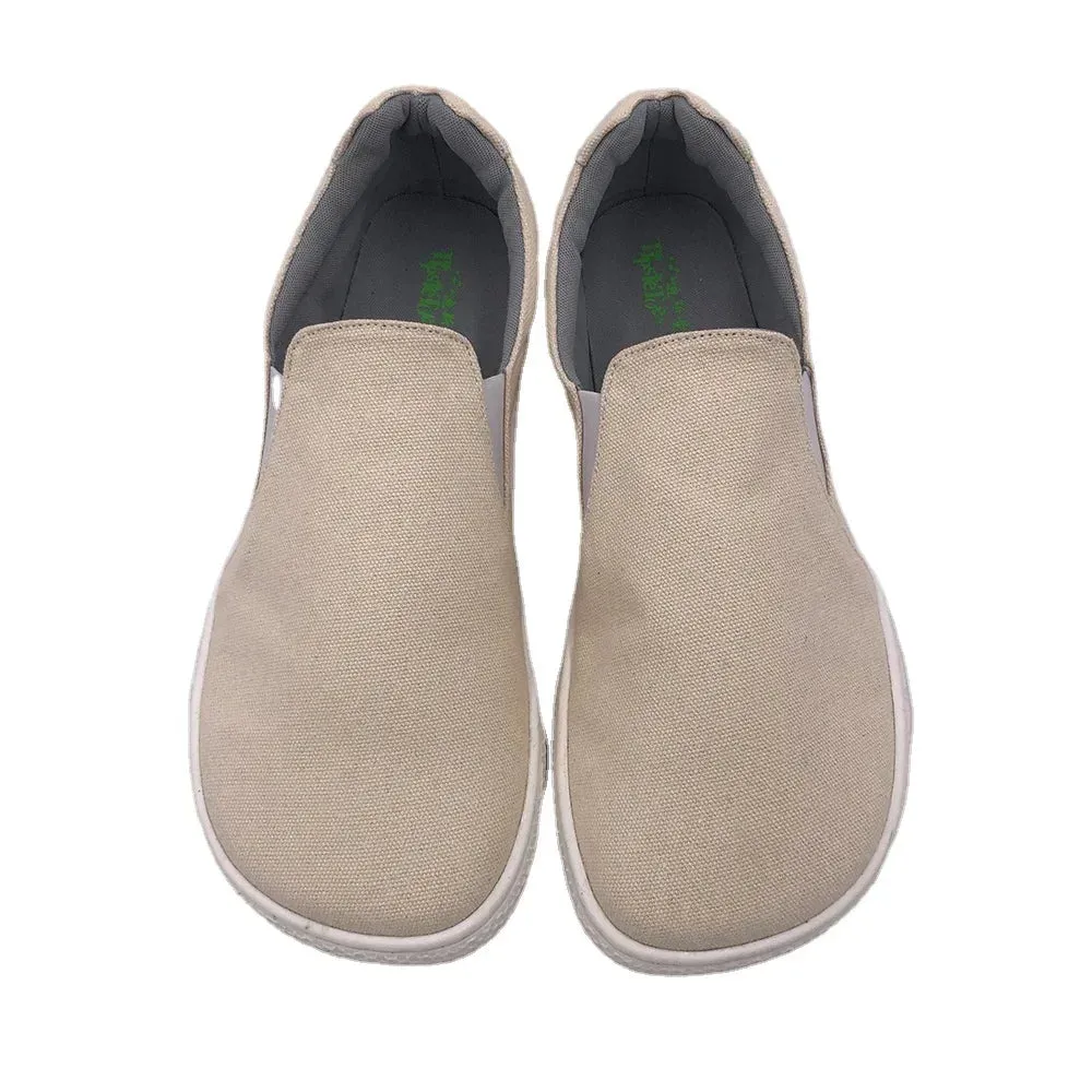 Tipsietoes Spring Barefoot Canvas Flats for Women - Zero Drop Sole, Wide Toe Box, Lightweight Minimalist Shoes