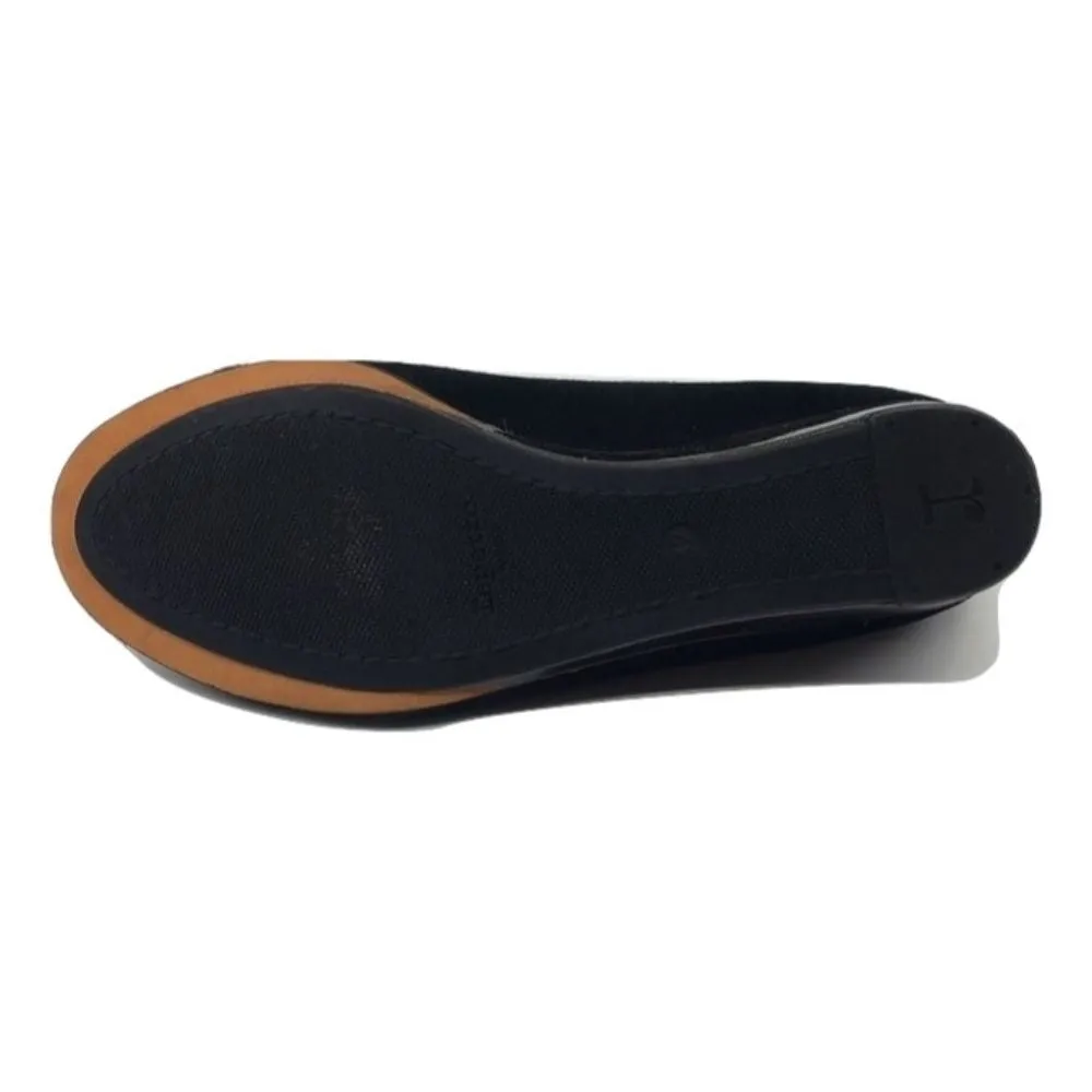 V1057 V Tcherina Black Suede Repetto Wedge Pumps
