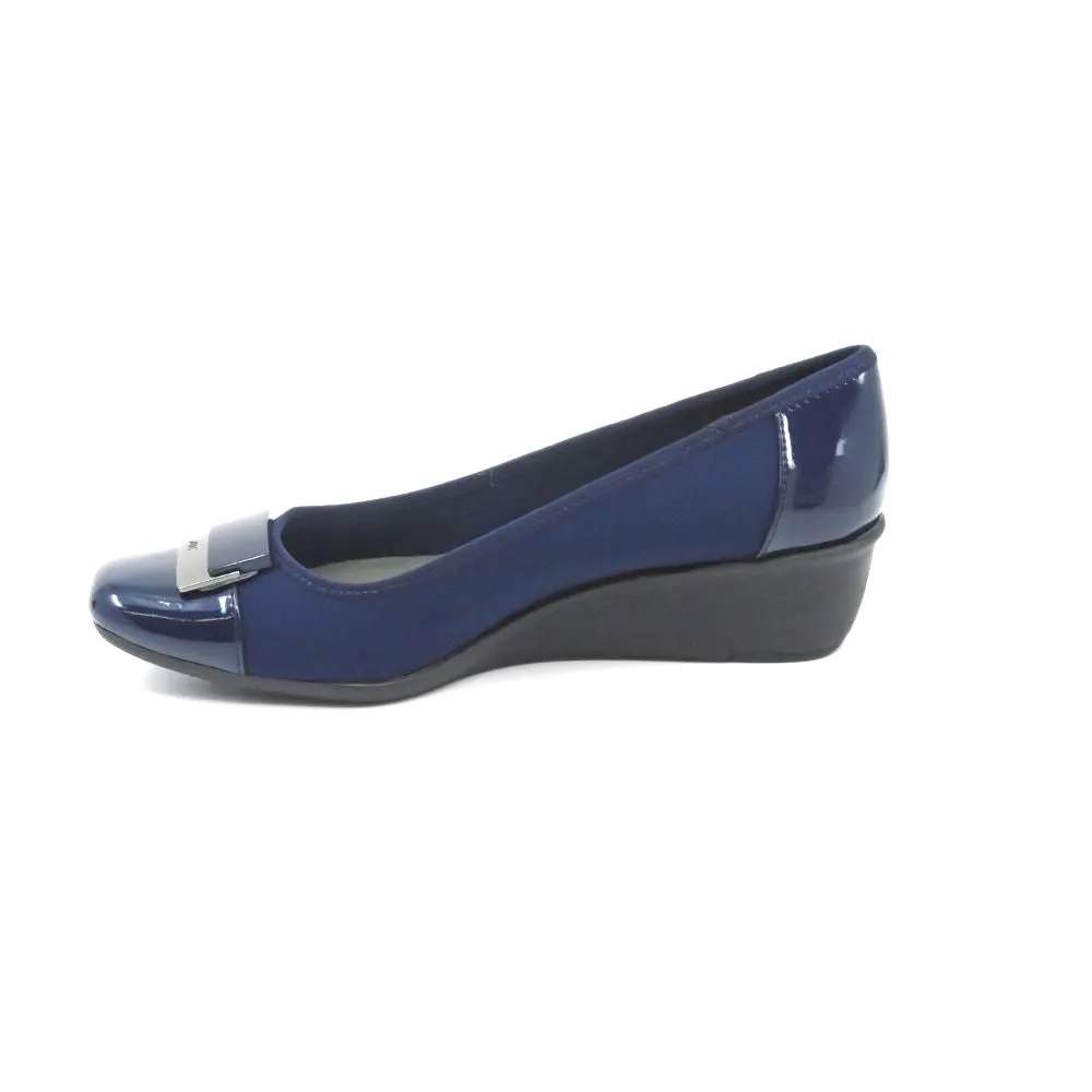 Waverly Navy Fab Anne Klein Wedge Pumps