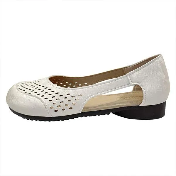 Women's Shallow Cutout Soft Sole Flats 33792615C