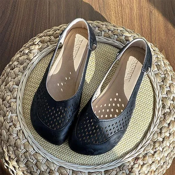 Women's Shallow Cutout Soft Sole Flats 33792615C